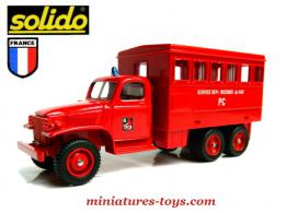 Le GMC CCKW 353 PC mobile pompiers en miniature Solido au 1/50e en boite