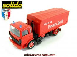 Le Renault 75.130 parcours sportif pompiers miniature Solido au 1/55e en boite