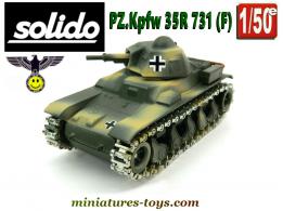 Le char français Renault R35 de l'armée allemande en miniature Solido au 1/50e