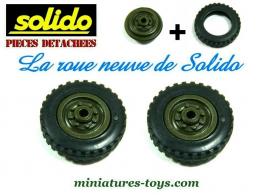 La roue standard en résine vert armée avec pneu pour véhicules militaires Solido