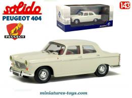 La Peugeot 404 berline de 1962 blanche miniature par Solido au 1/43e