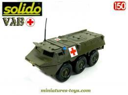 Le VAB 6x6 vert sanitaire ambulance en miniature de Solido au 1/50e 