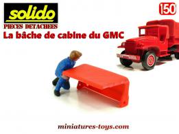 La bâche de cabine rouge du GMC 6x6 pompiers miniature Solido Verem au 1/50e