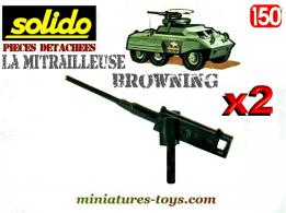 2 mitrailleuses Solido type Browning miniatures au 1/50e