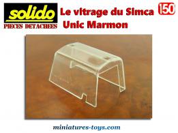 Le vitrage du Simca Unic Marmon miniature de Solido Verem au 1/50e