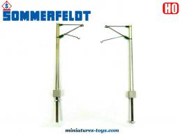 Un lot de 15 mats porte catenaires en miniatures par Sommerfeldt au H0 HO
