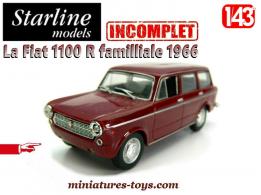La Fiat 1100 R familliale en miniature par Starline au 1/43e incomplète