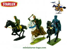 Les chevaliers du moyen âge en miniatures de Starlux Cofalu au 1/32e incomplet
