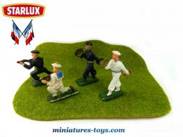 STARLUX ANCIEN PETIT SOLDAT 1/32. 2 CHASSEURS ALPINS AVEC CYMBALES