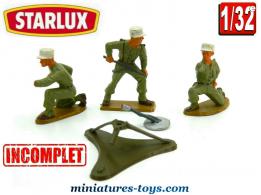 Les 3 fantassins de la légion étrangère en figurines Starlux au 1/32e incomplets