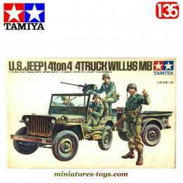 Le kit de la Jeep Willys et sa remorque militaire Tamiya au 1/35e sans figurine