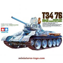 La maquette du char russe T34/76 de 1942 par Tamiya au 1/35e sans figurine