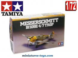 Le chasseur allemand Messerschmitt BF109E-4 en kit de Tamiya au 1/72e
