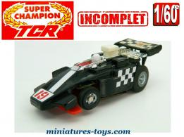 La voiture de course noire Indy Jam Car miniature pour circuit TCR Slot cars
