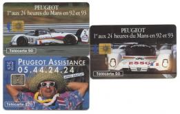 Un lot de 3 cartes téléphoniques françaises Peugeot, en bon état