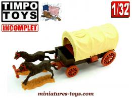 Le chariot bâché dans l'Ouest par Timpo Toys au 1/32e