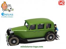 La limousine verte de Tintin et le lotus bleu en miniature par Atlas au 1/43e