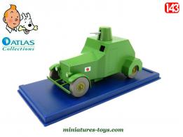 L'auto blindée japonaise de Tintin et le lotus bleu en miniature par Atlas au 1/43e