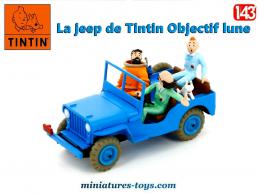 La jeep de Tintin Objectif lune en miniature par Atlas au 1/43e
