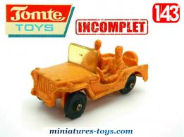 La Jeep orange en miniature de Tomte Laerdal au 1/43e incomplète