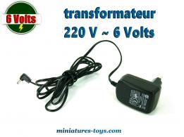 Le transformateur 220 V - 6 Volts pour circuits de voitures ou trains miniatures