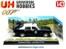 La Chevrolet Nova Police de James Bond en miniature Universal Hobbies au 1/43e