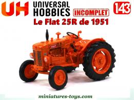 Le tracteur agricole Fiat 25R 1951 miniature Universal Hobbies au 1/43e