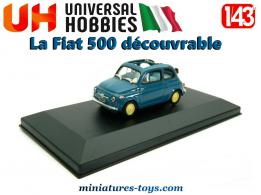 La Fiat 500 découvrable miniature par Universal Hobbies au 1/43e