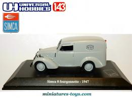 La Simca 8 fourgonnette PTT la Poste miniature Universal Hobbies au 1/43e