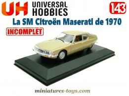 La SM Citroën Maseratti en miniature par Universal Hobbies au 1/43e incomplète