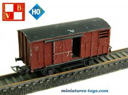 Le wagon couvert Bestiaux en miniature par VB n° 24 au HO