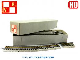 La boite de grands rails courbes miniatures par VB France au HO