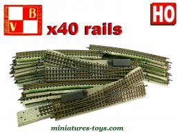 Un lot de 40 rails de la marque VB France au HO