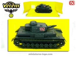 Le char Panzer IV F1 gris canon court en miniature de Verem au 1/50e