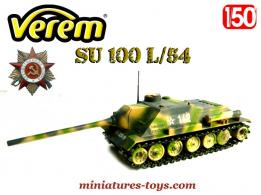 Le char russe SU 100 L/54 D10 S camo en miniature par Verem au 1/50e