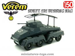 Le blindé allemand Sdkfz 232 Bussing Nag gris miniature de Verem au 1/50e