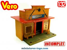 Le bureau du Shériff de l'Ouest miniature en bois par Vero au 1/32e incomplet