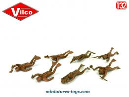 Un lot de 7 figurines de plongeurs ouvriers miniatures par Vilco au 1/32e