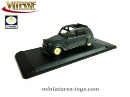 La 2CV Citroën grise 1956 miniature de Vitesse en boite Eligor au 1/43e