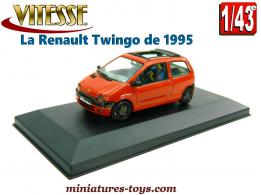 La Renault Twingo rouge corail miniature de Vitesse au 1/43ème