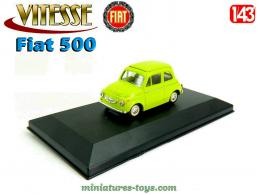 La voiture miniature Fiat 500 verte de Vitesse au 1/43e
