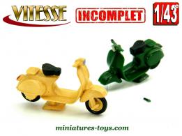 Les deux Scooter miniatures par Vitesse au 1/43e incomplets