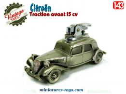 La Traction avant Citroën 15 cv miniature servant de briquet au 1/43e