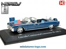 La Lincoln Continental du Président J F Kennedy en miniature par Norev au 1/43e