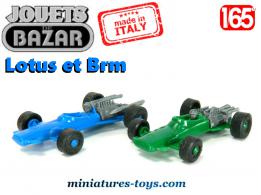 Les voitures de course Lotus et BRM miniatures made in Italy au 1/65e