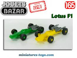 Les voitures de course Lotus F1 miniatures made in Italy au 1/65e