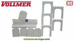 Un contrefort de maçonnerie droit en miniature par Vollmer au HO H0 1/87e