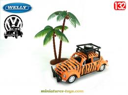 La Coccinelle Safari orange de Volkswagen en miniature de Welly au 1/32e