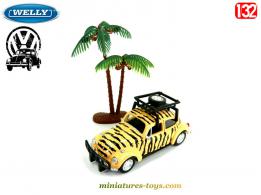 La Coccinelle Safari sable de Volkswagen en miniaturede Welly au 1/32e