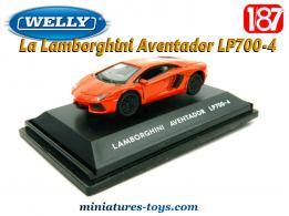 La Lamborghini Aventador LP700-4 en voiture miniature par Welly au 1/87e